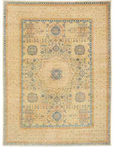 Mamlouk Pakistan abbronzatura e legno robusto 145x196