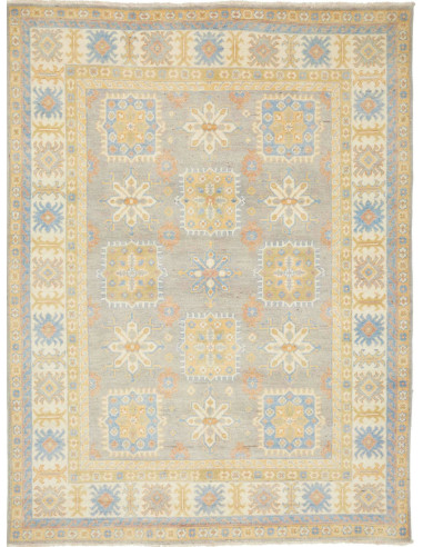 Kazak Pakistan argento e kaki scuro 150x196
