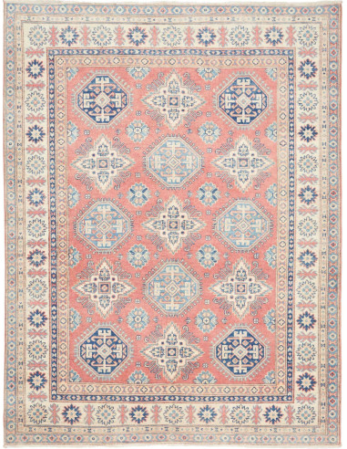 Kazak Pakistan argento e grigio tenue 148x196