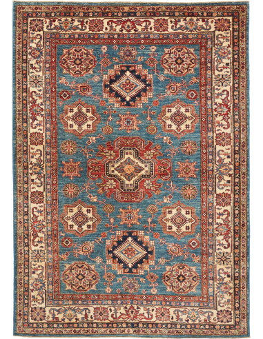 Kazak Fine Pakistan grigio tenue e grano 166x238