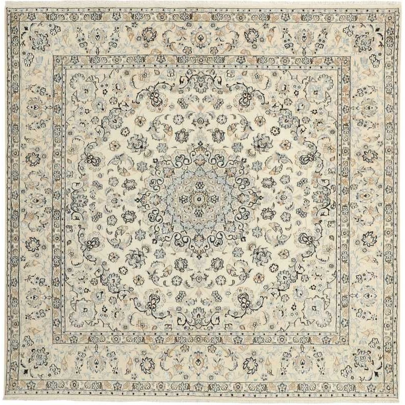 tappeto persia nain fine con seta cm 203x207 