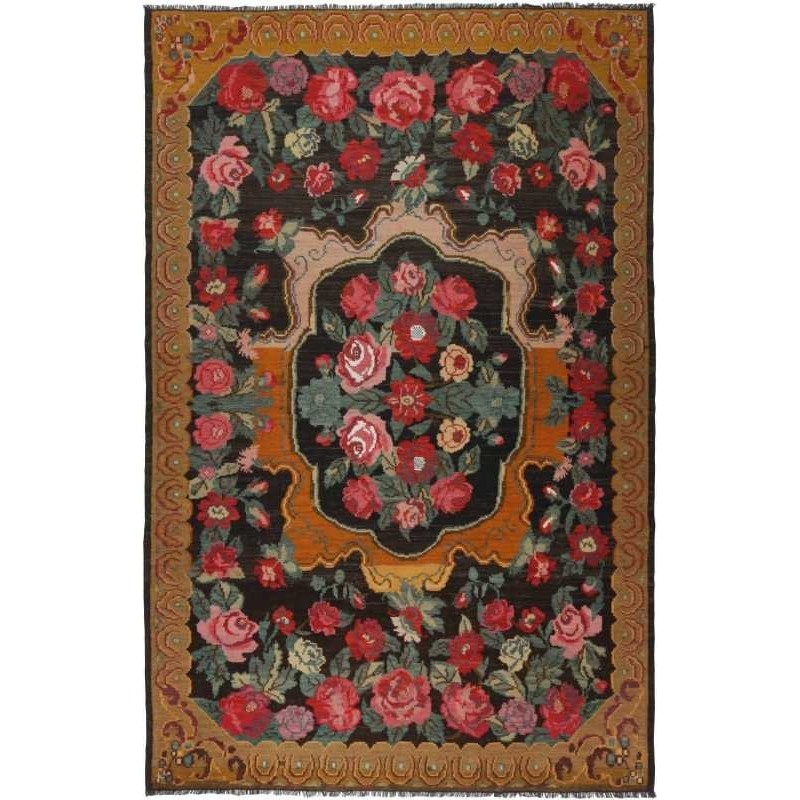 tappeto moldavia rose kelim old cm 202x299 