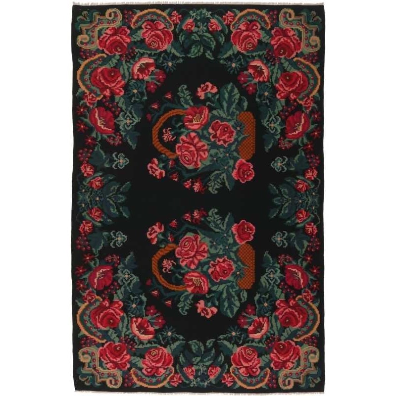 tappeto moldavia rose kelim old cm 191x292 