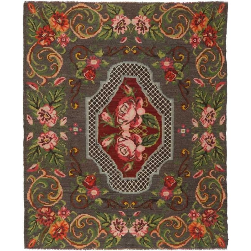 tappeto moldavia rose kelim old cm 183x222 