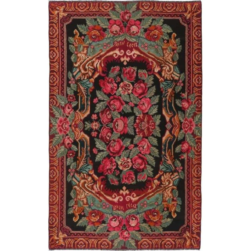 tappeto moldavia rose kelim old cm 202x329 