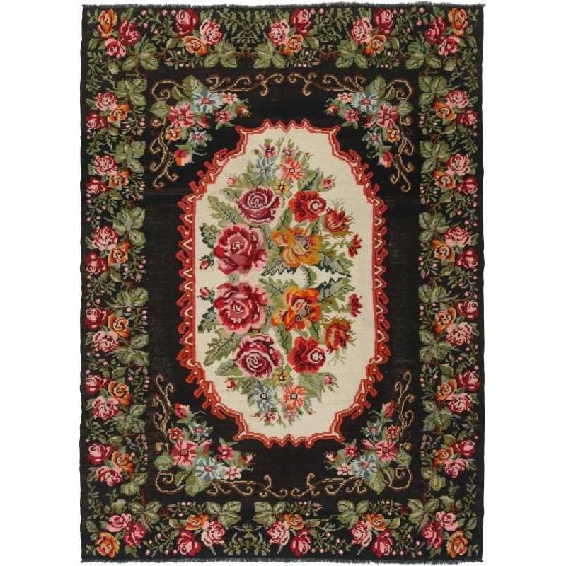 tappeto moldavia rose kelim old cm 215x287 