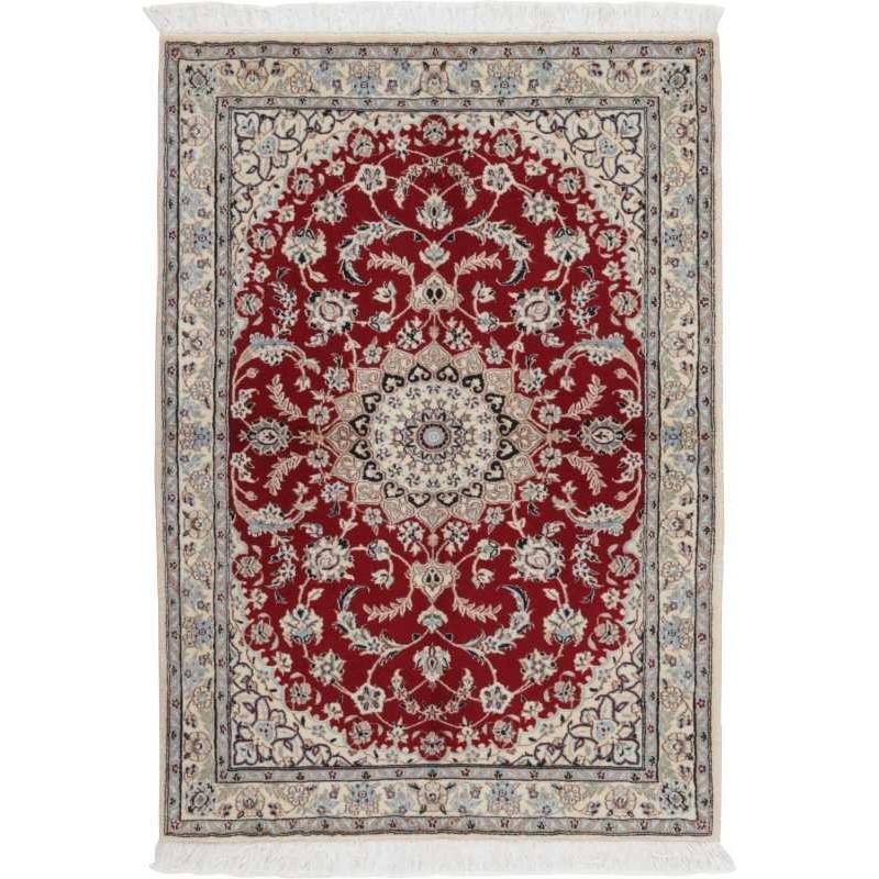 tappeto persia nain fine con seta cm 106x148 