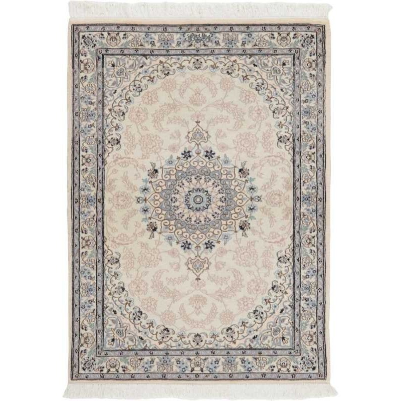 tappeto persia nain fine con seta cm 105x140 