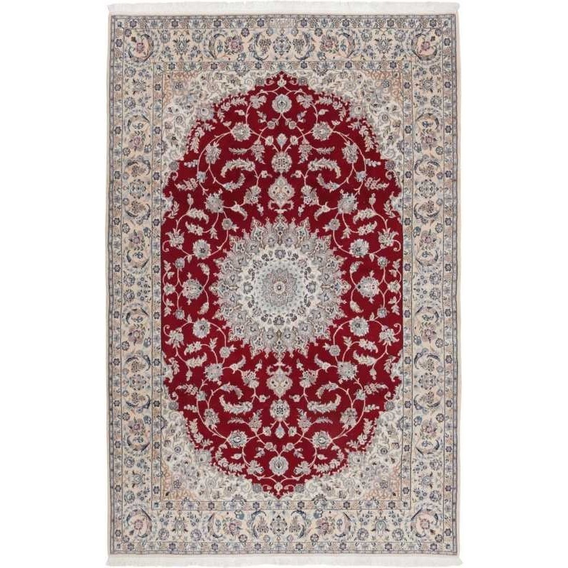 tappeto persia nain fine con seta cm 204x300 