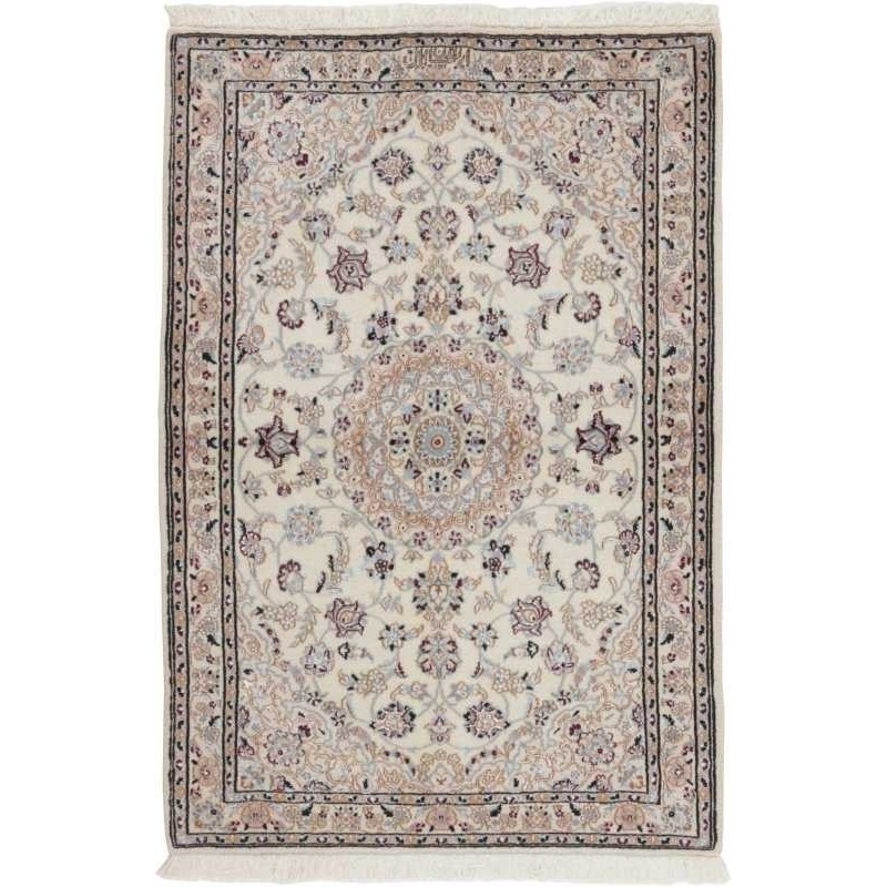 tappeto persia nain fine con seta cm 105x150 