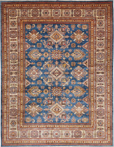 Kazak Fine Pakistan grigio tenue e grigio ardesia scuro 242x313