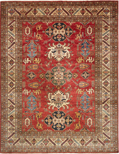 Kazak Fine Pakistan terra di siena e grigio ardesia scuro 254x328