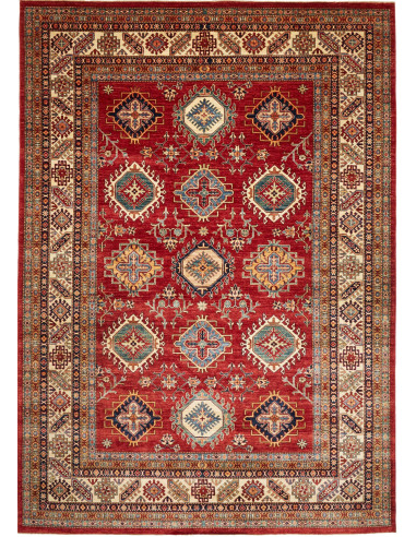 Kazak Fine Pakistan terra di siena e grigio ardesia scuro 249x354