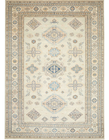 Kazak Fine Pakistan grigio chiaro e grigio 264x375