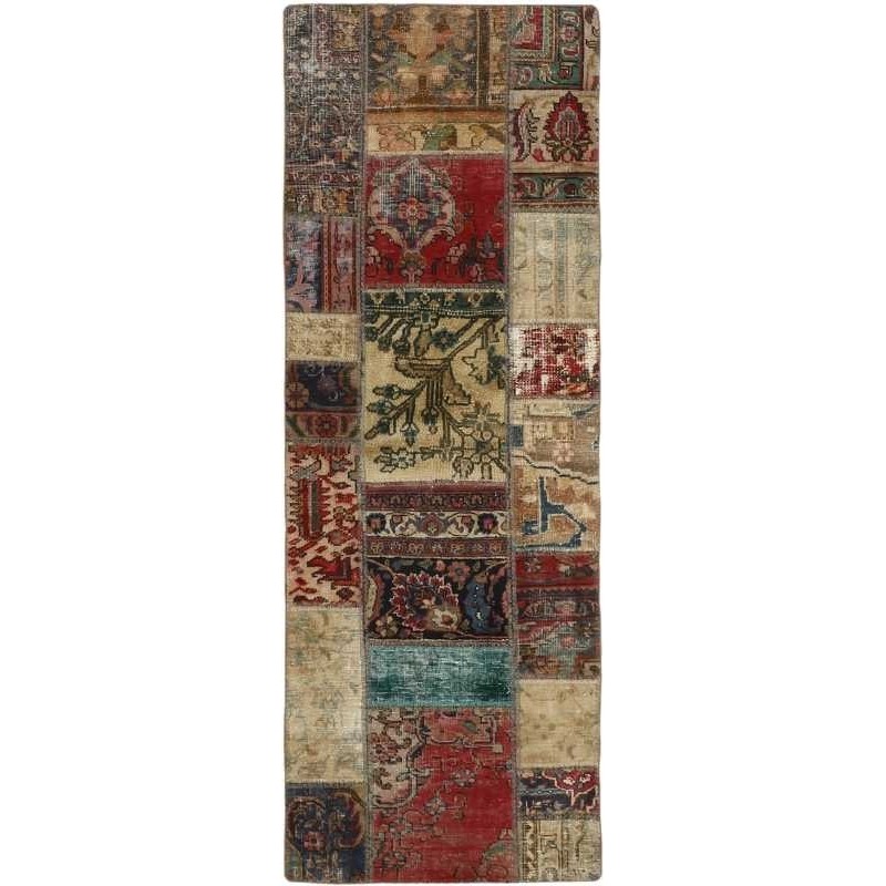 tappeto persia vintage patchwork cm 70x199