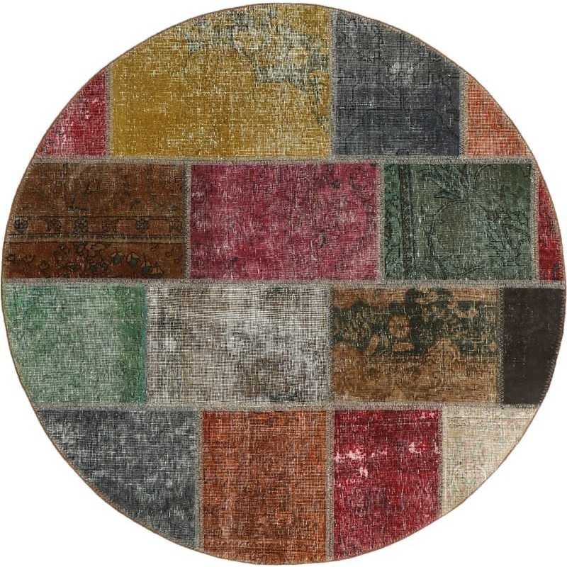 tappeto persia vintage patchwork cm 150x150