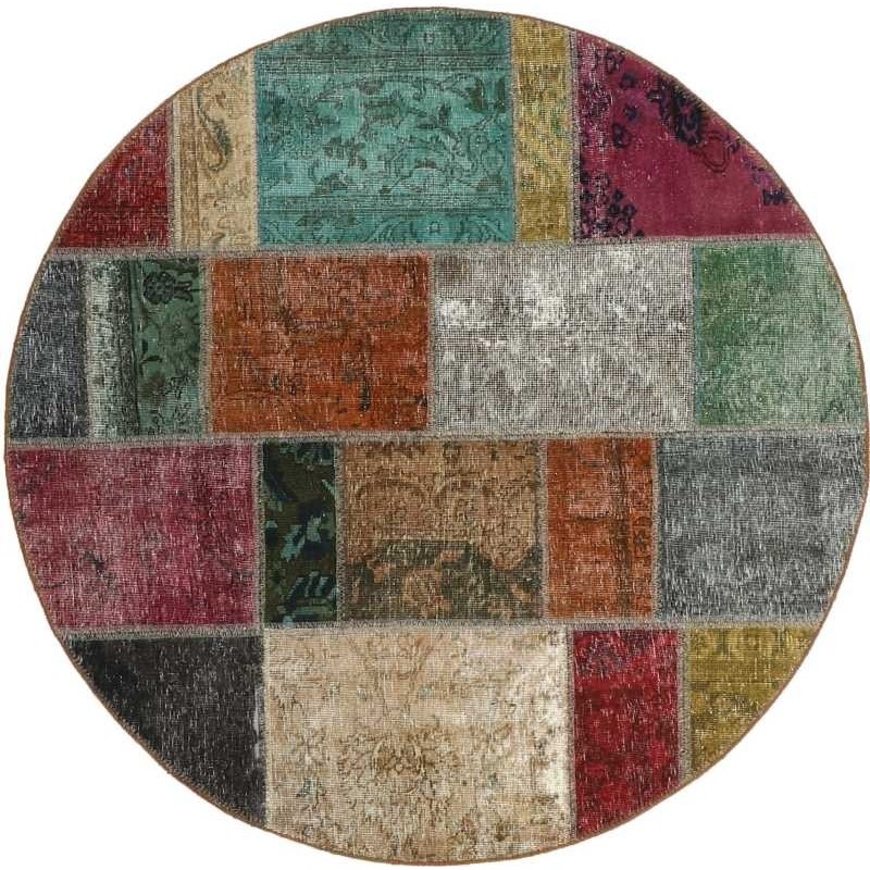 tappeto persia vintage patchwork cm 150x150