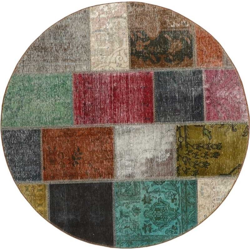 tappeto persia vintage patchwork cm 150x150