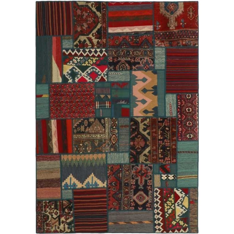tappeto persia vintage patchwork cm 141x201