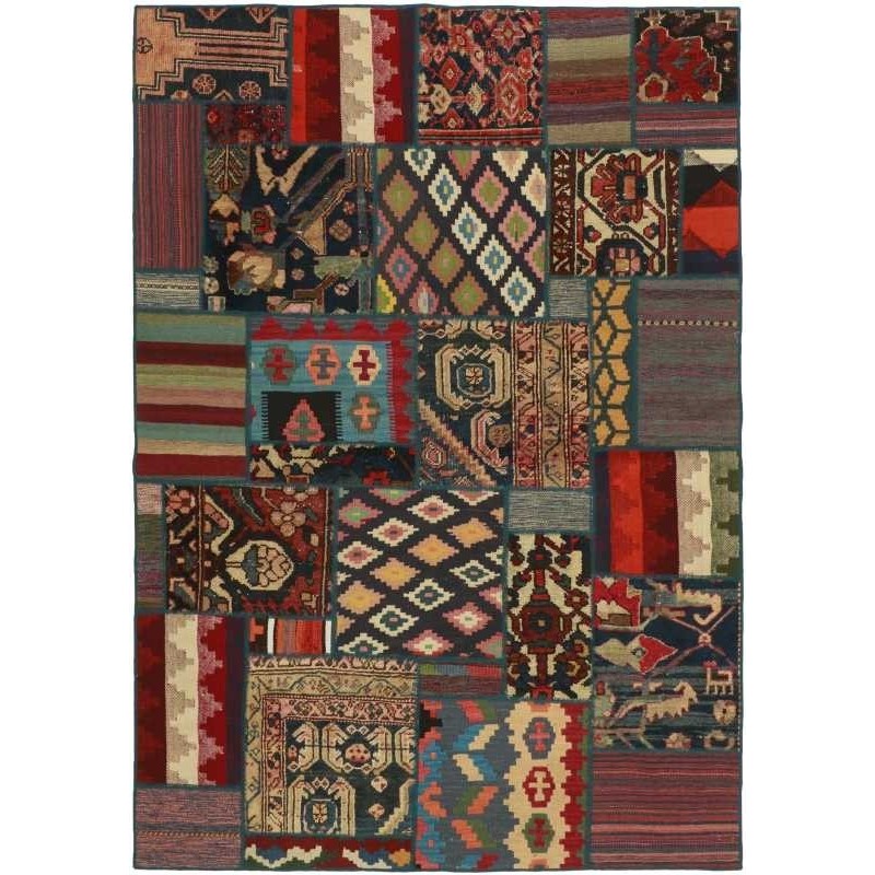 tappeto persia vintage patchwork cm 141x202