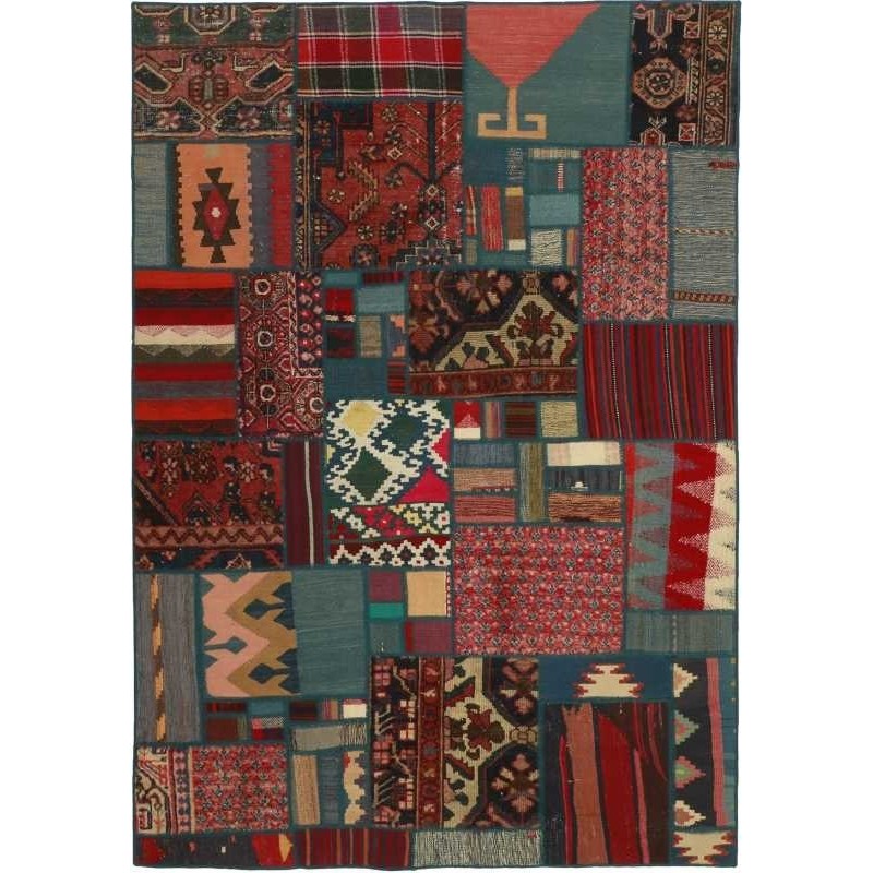 tappeto persia vintage patchwork cm 141x201