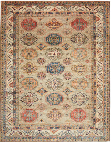 Kazak Fine Pakistan marrone rosato e terra di siena 245x314