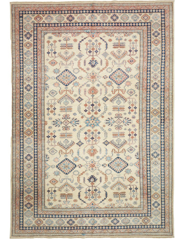 Kazak Fine Pakistan argento e grano 204x295