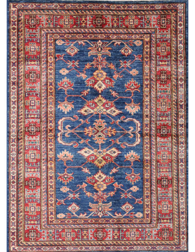 Kazak Fine Pakistan grigio tenue e salmone scuro 100x143