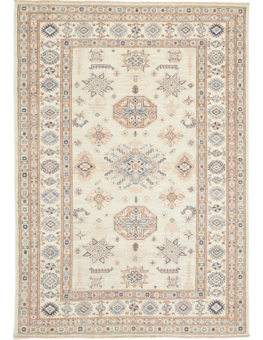 Kazak Fine Pakistan grigio chiaro e grigio chiaro 124x178