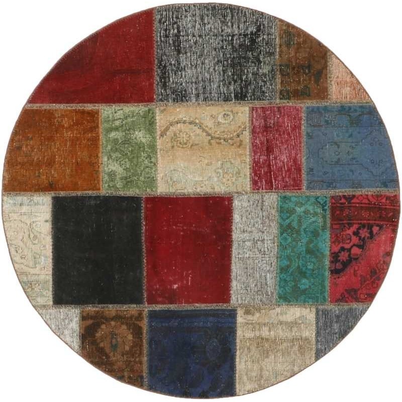tappeto persia vintage patchwork cm 150x150
