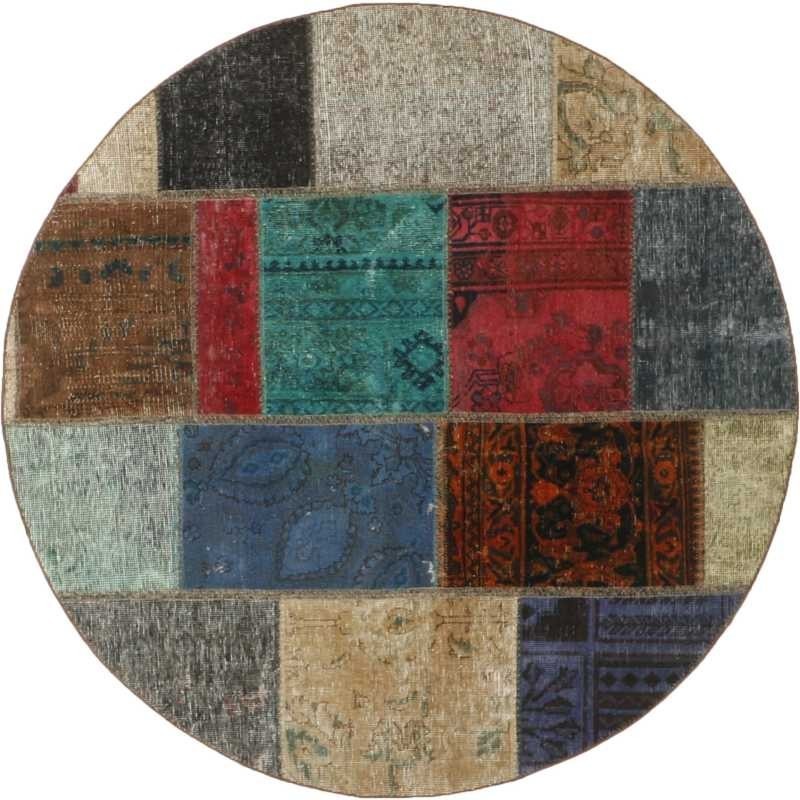 tappeto persia vintage patchwork cm 150x150