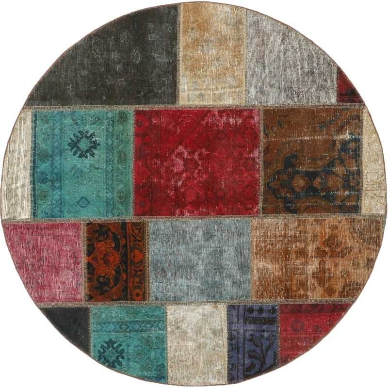 tappeto persia vintage patchwork cm 150x150