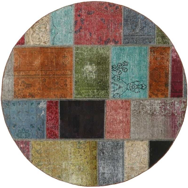 tappeto persia vintage patchwork cm 150x150