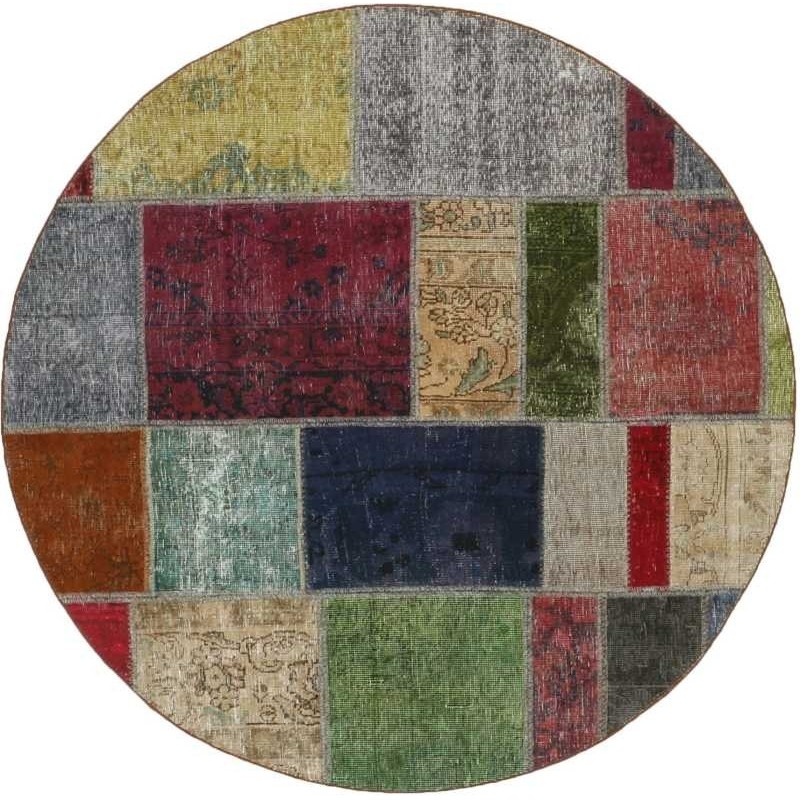 tappeto persia vintage patchwork cm 150x150
