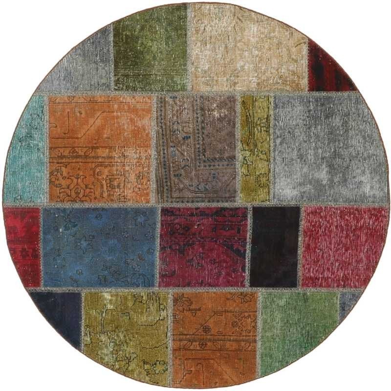 tappeto persia vintage patchwork cm 150x150