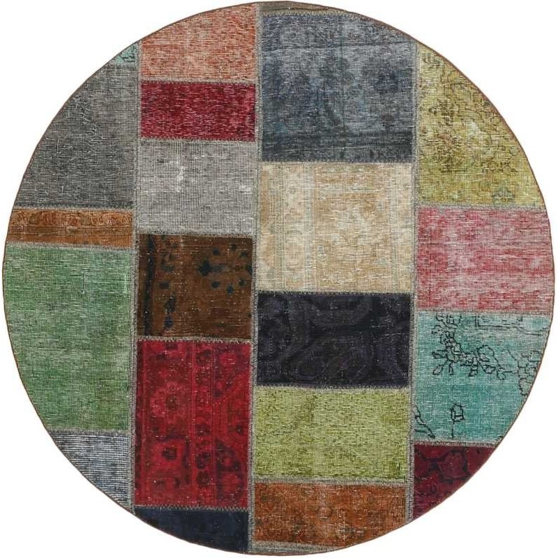 tappeto persia vintage patchwork cm 150x150