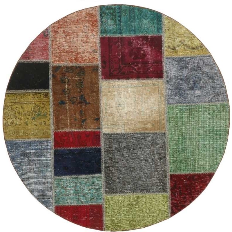 tappeto persia vintage patchwork cm 150x150