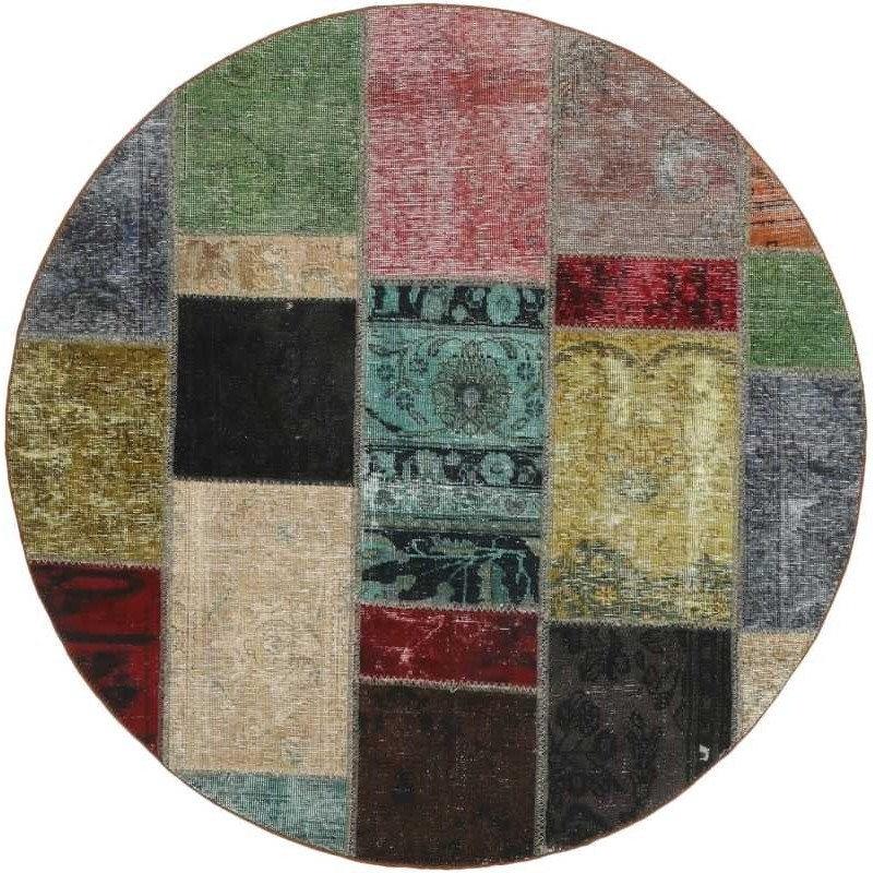 tappeto persia vintage patchwork cm 150x150