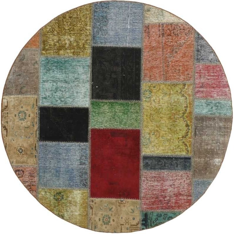 tappeto persia vintage patchwork cm 150x150