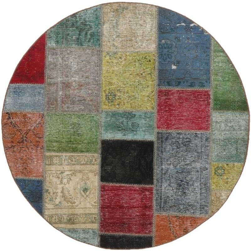 tappeto persia vintage patchwork cm 150x150