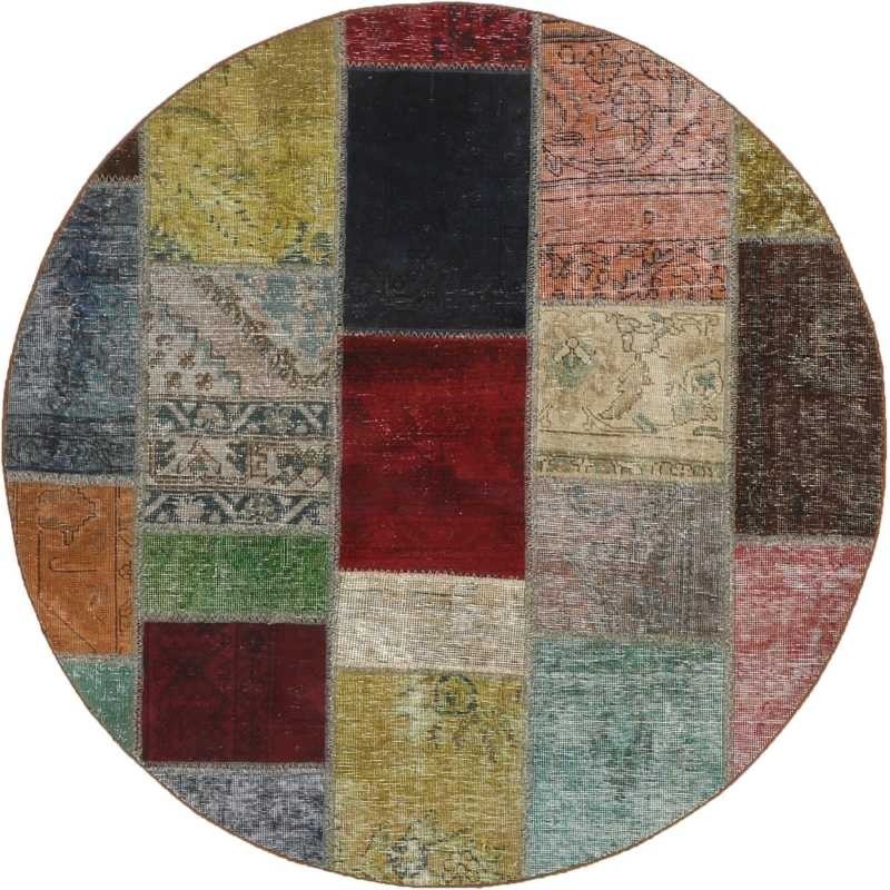 tappeto persia vintage patchwork cm 150x150