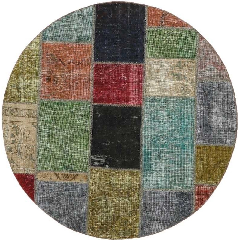 tappeto persia vintage patchwork cm 150x150