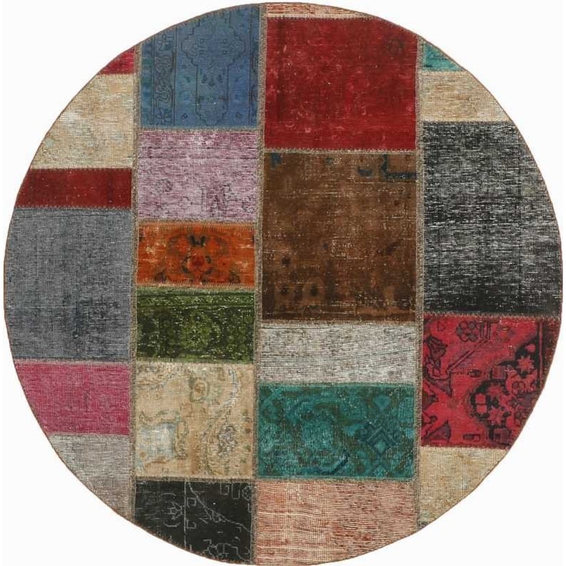 tappeto persia vintage patchwork cm 150x150