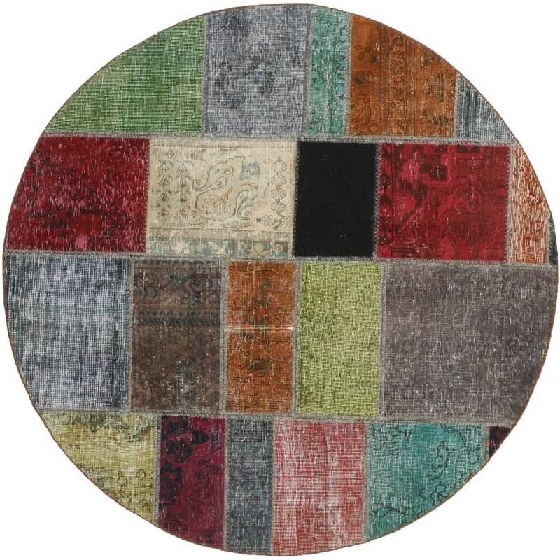 tappeto persia vintage patchwork cm 150x150