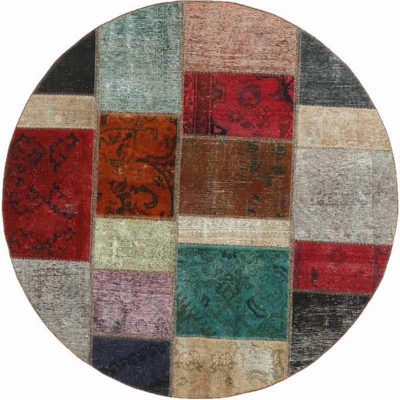 tappeto persia vintage patchwork cm 150x150
