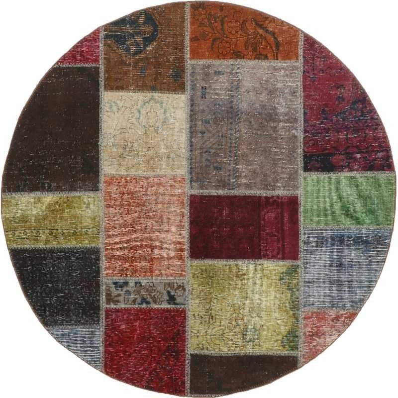 tappeto persia vintage patchwork cm 150x150