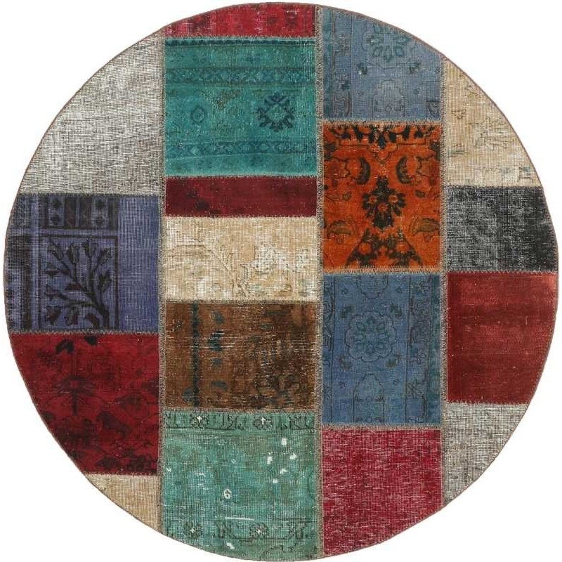 tappeto persia vintage patchwork cm 150x150