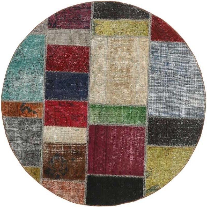 tappeto persia vintage patchwork cm 150x150