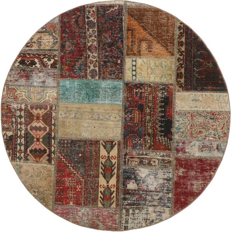 tappeto persia vintage patchwork cm 150x150