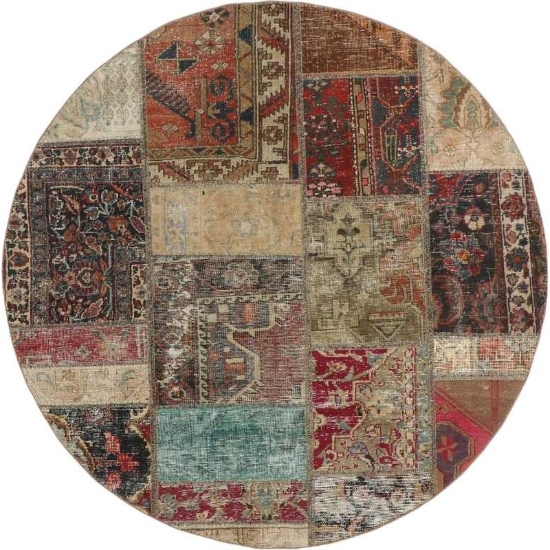tappeto persia vintage patchwork cm 150x150
